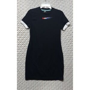 Nike‎ Sportswear Shirt Dress Girls Youth Sz L Black Crew Neck Tennis Activewear